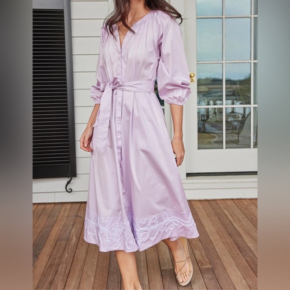 lake brunch dress | Dresses | Lake Pajamas Midi In Wildflower Lavender Purple Wrap dress